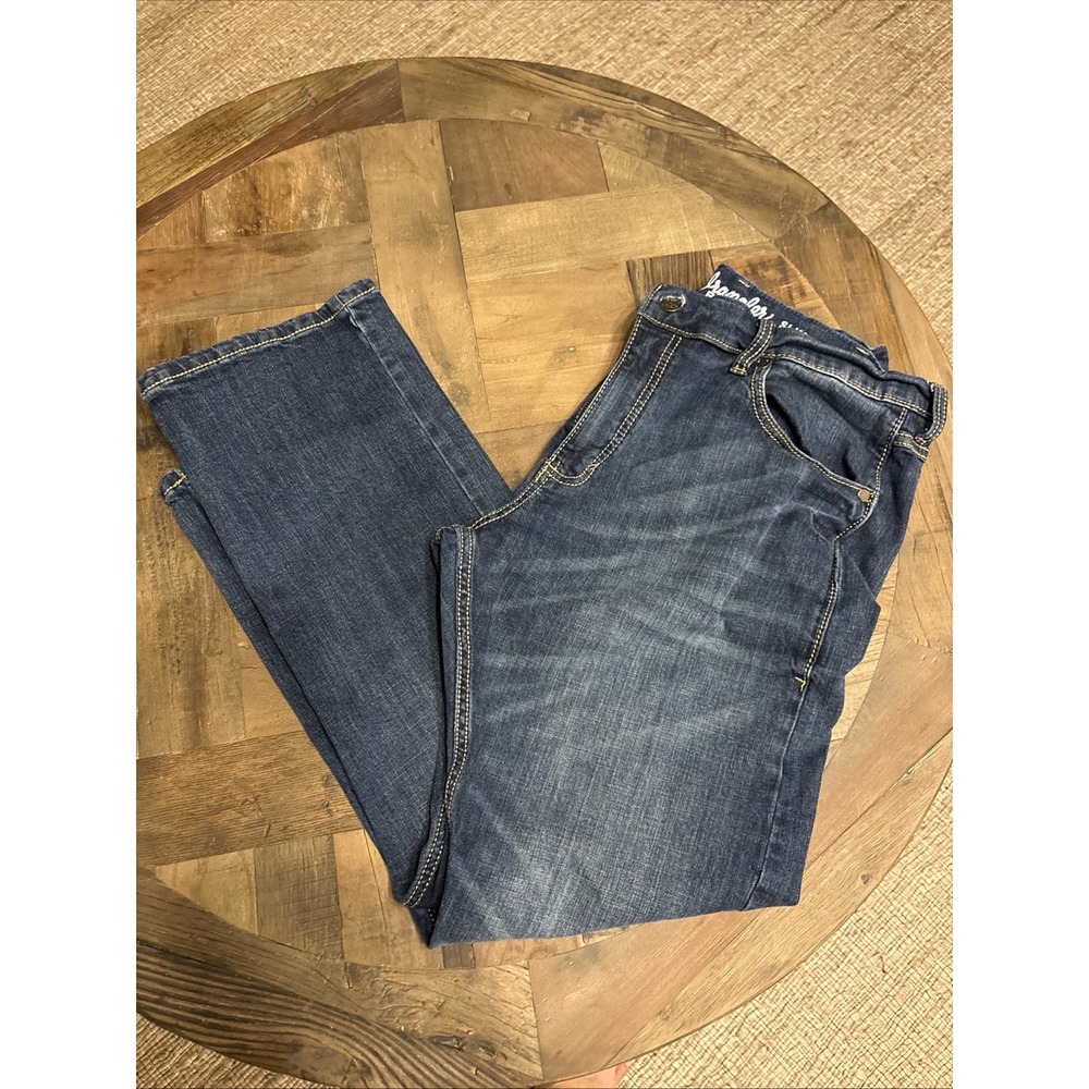 Wrangler Retro Slim Boot Jeans Mens 38x32 Dark Wash Denim Stretch